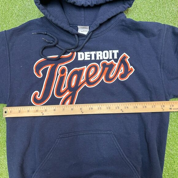 Vintage Y2K Detroit Tigers Throwback Hooded Sweatshirt Size Small - Picture 6 of 6